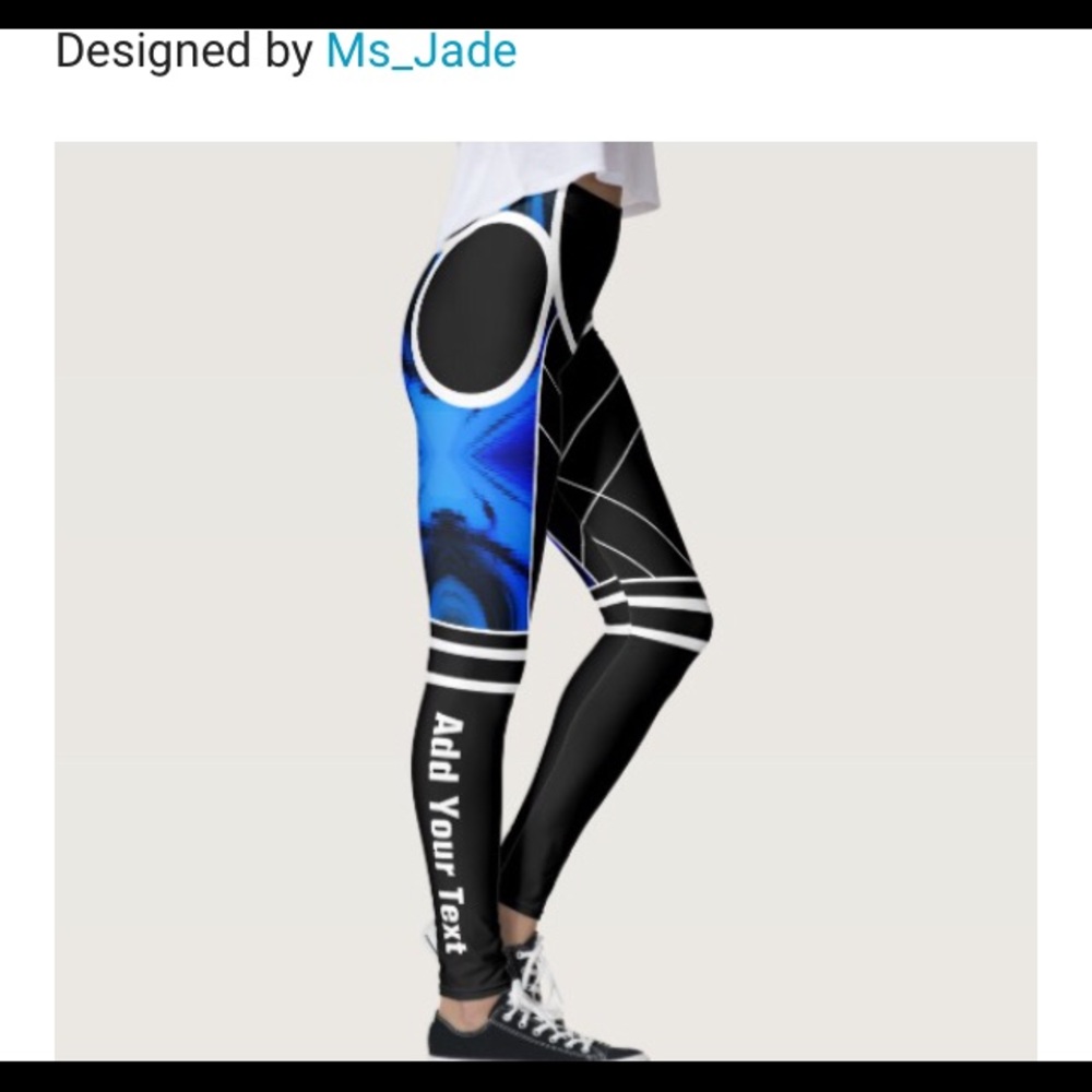 🛎 Personalize Sporty Geometric Marble Leggings